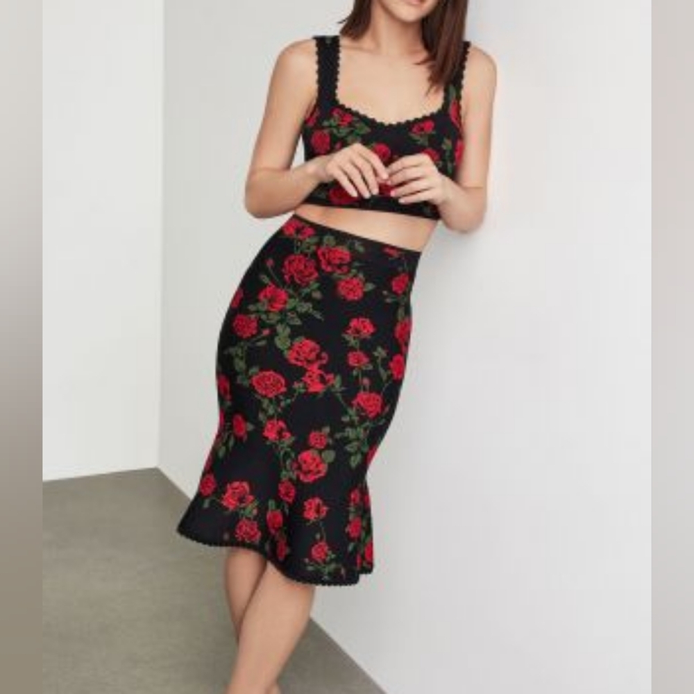 BCBG La Rosa Flare Pencil Skirt